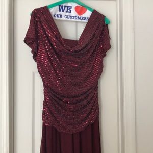 Women evening floor length dress.